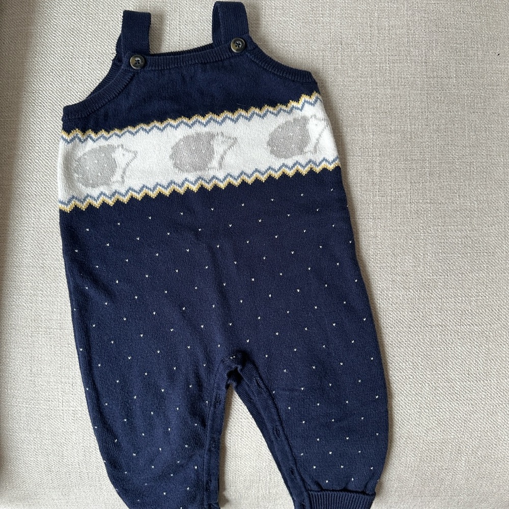 Janie and Jack Sweater overalls. Size 3-6 months.